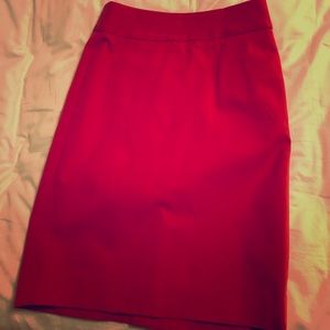 Red banana republic pencil skirt